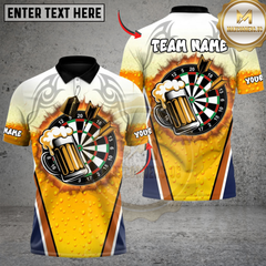 Maxcorners Darts Beer & Bullseye Dartboard Splash Personalized Name, Team Name 3D Shirt