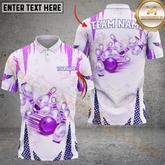 Maxcorners Bowling Storm Multicolor Personalized Name, Team Name 3D Shirt