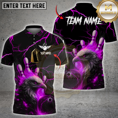 Maxcorners Eagle Power Bowling Multicolor Customized Name, Team Name 3D Shirts