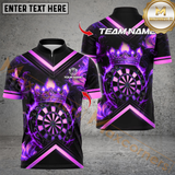 Maxcorners Premium Golden Dartboard With Crown Darts Multioptions Personalized Name, Team Name Unisex 3D Shirts