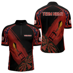 Maxcorners Bombs Dart Arrow Custom Red Dartboard Dart Shirt For Men, Dart Team Jersey LM184