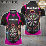 Maxcorners Darts Aim Master Multicolor Option Customized Name, Team Name 3D Polo Shirt