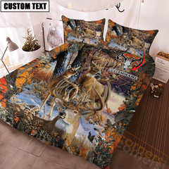 Maxcorners Hunting Deer Autunm Style Bedding Set 3D All Over Printed | Orange