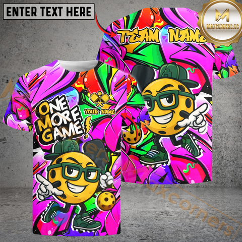 Maxcorners One More Game Pickleball Personalized Name, Team Name Unisex Shirt2