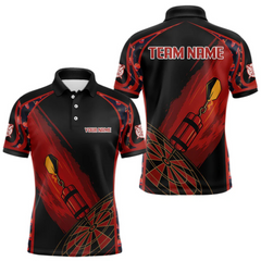 Maxcorners Bombs Dart Arrow Custom Red Dartboard Dart Shirt For Men, Dart Team Jersey LM184
