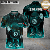 Maxcorners Billiard 8-Ball Cool Vibes Multicolor Personalized 3D Shirt, Urban Style Flame Smoke Shirt