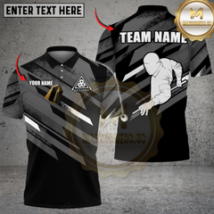 Maxcorners Billiards Slash Motion Multicolor Customized Name, Team Name 3D Shirt