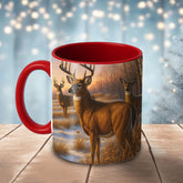 Maxcorners Deer Winter Forest Landscape Multicolor Options 3D Mug