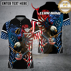 Maxcorners American Eagle Billiard Personalized Name 3D Unisex Shirt