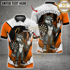 Maxcorners Wolf Darts Multicolor Customized Name, Team Name 3D Shirt
