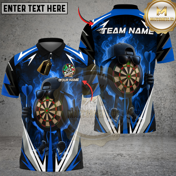 Maxcorners Darts Flaming Dartboard Champion Multioptions Personalized Name, Team Name Unisex 3D Shirts
