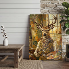 Maxcorners Renaissance Deer Canvas - Cultured Wildlife Artist Wall Art