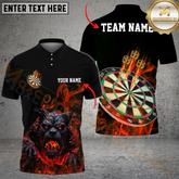 Maxcorners Darts Hell Bulldog Multicolor Options Personalized Name, Team Name 3D Shirt