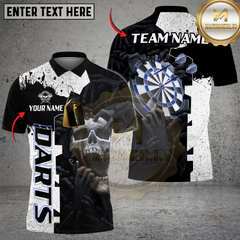 Maxcorners Darts Hands On Skull Multicolor Customized Name, Team Name 3D Shirts