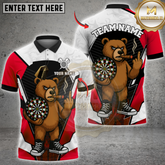 Maxcorners Brown Bear Darts Multicolor Customized Name, Team Name 3D Shirt