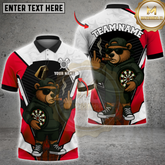 Maxcorners Street Bear Darts Multicolor Customized Name, Team Name 3D Shirt