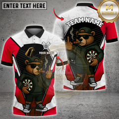 Maxcorners Street Bear Darts Multicolor Customized Name, Team Name 3D Shirt