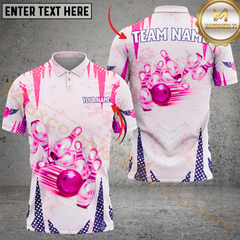 Maxcorners Bowling Storm Multicolor Personalized Name, Team Name 3D Shirt