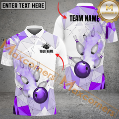Maxcorners Daimond Link Bowling Jersey Multicolor Option Customized Name, Team Name 3D Polo Shirt