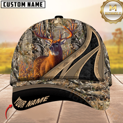 Maxcorners Hunting Deer Camouflage Multicolor Personalized Name 3D Cap