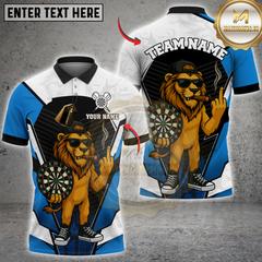Maxcorners Lion Darts Multicolor Customized Name, Team Name 3D Shirt