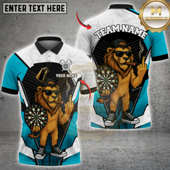 Maxcorners Lion Darts Multicolor Customized Name, Team Name 3D Shirt
