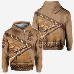 Maxcorners Love Hunting, Personalized Hunting All Over Shirt, Personalized 3D Hoodie For Hunting Lover 9 TU2611