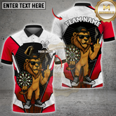 Maxcorners Lion Darts Multicolor Customized Name, Team Name 3D Shirt
