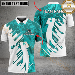 Maxcorners Golf Basic Playing Multicolor Customized Name, Team Name 3D Shirts