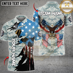 Maxcorners Darts Patriotic Eagle Multicolor Customized Name, Team Name 3D Shirts