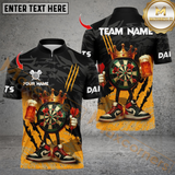 Maxcorners Darts King Crown Beer Personalized Name, Team Name Unisex 3D Shirts