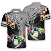 Maxcorners Billiard Lover Billiard multicolor Polo Shirts For Men, Billiard team shirts, Gift for Pool team player