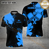 Maxcorners Pickleball Ball Ink Colorful Customized Name, Team Name 3D Shirt (4 colors)