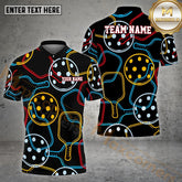 Maxcorners Pickleball Pattern Customized Name, Team Name 3D Shirt (4 colors)