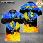 Maxcorners Pickleball Yellow Color Pattern Customized Name, Team Name 3D Shirt (4 colors)