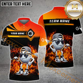 Maxcorners Cool Golf Premium Gradient Pattern Multicolor Options Personalized Name, Team Name 3D Polo Shirts (4 Colors)