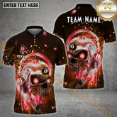 Maxcorners Music Break 8 Ball Skull Billiard Jersey Multicolor Options Personalized Name, Team Name 3D Shirt (4 Colors)