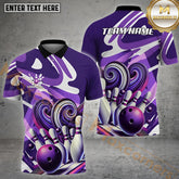 Maxcorners Bowling Graffiti Street Style Multicolor Option Customized Name, Team Name 3D Shirt (4 Colors)