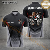 Maxcorners Funny Gun 8 Ball Billiard Jersey Multicolor Options Personalized Name, Team Name 3D Shirt (4 Colors)