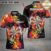 Maxcorners Darts Colorful Paint Pattern Multicolor Options Personalized Name, Team Name 3D Shirt (4 Colors)