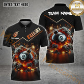 Maxcorners Billiard Ball 8 BOOM Multicolor Options Personalized Name, Team Name 3D Shirt (4 Colors)