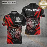 Maxcorners Board Break Glass Darts Jersey Multicolor Option Customized Name, Team Name 3D Polo Shirt (4 Colors)