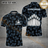Maxcorners Tropical Inspired Bowling Sport Jersey Pattern Multicolor Options Personalized Name, Team Name 3D Shirt (4 Colors)