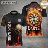 Maxcorners Darts Skull Inferno Board Multicolor Options Personalized Name, Team Name 3D Shirt (4 Colors)
