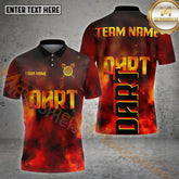 Maxcorners Darts Firestorm Red Blaze Multicolor Options Personalized Name, Team Name 3D Shirt (4 Colors)