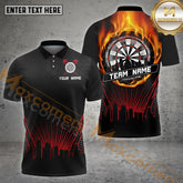 Maxcorners Darts City Fire Ring Multicolor Options Personalized Name, Team Name 3D Shirt (4 Colors)