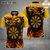 Maxcorners Darts Shirt Flame Eagle Lightning Multicolor Options Personalized Name, Team Name 3D Shirt (4 Colors)