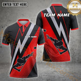Maxcorners Billiards Shirt Striking Player Thunder Bolt Multicolor Options Personalized Name, Team Name 3D Shirt (4 Colors)