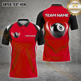 Maxcorners Billiards Dynamic Swirl 8 Ball Multicolor Options Personalized Name, Team Name 3D Shirt (4 Colors)