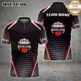 Maxcorners Classic Bowling League Logo Multicolor Options Personalized Name, Team Name 3D Shirt (4 Colors)